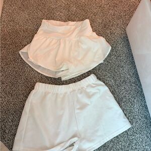 Women's White Shorts Set